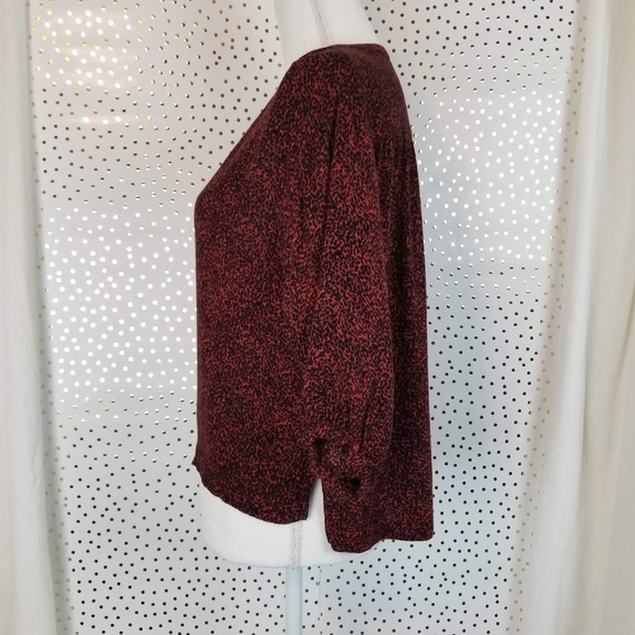 Urban Outfitters Ecote Red Animal Print Pop-Over - Picture 3 of 7